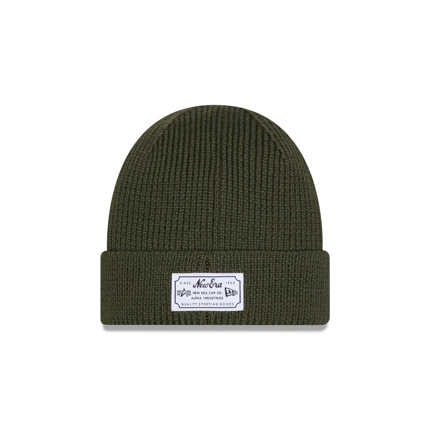 Alpha Industries x Atlanta Braves Olive Green Cuff Knit Hat