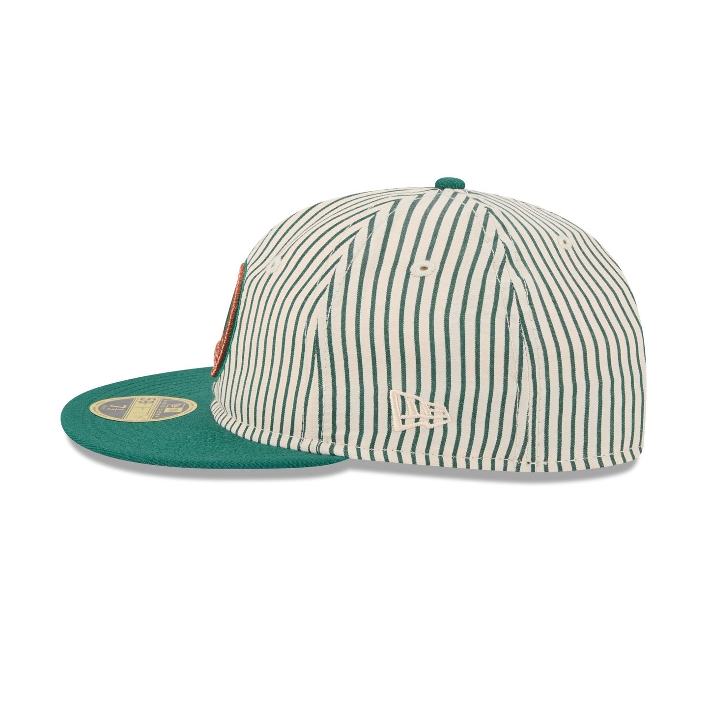 Just Caps Seersucker Golden State Warriors Retro Crown 59FIFTY Fitted Hat