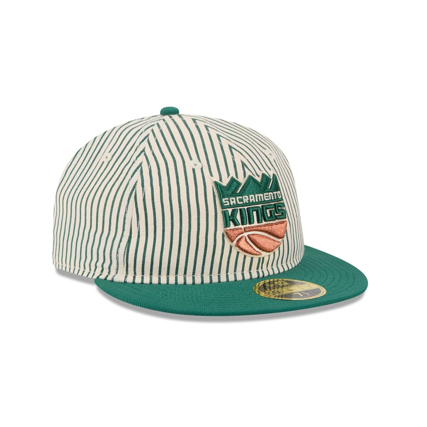 Just Caps Seersucker Sacramento Kings Retro Crown 59FIFTY Fitted Hat