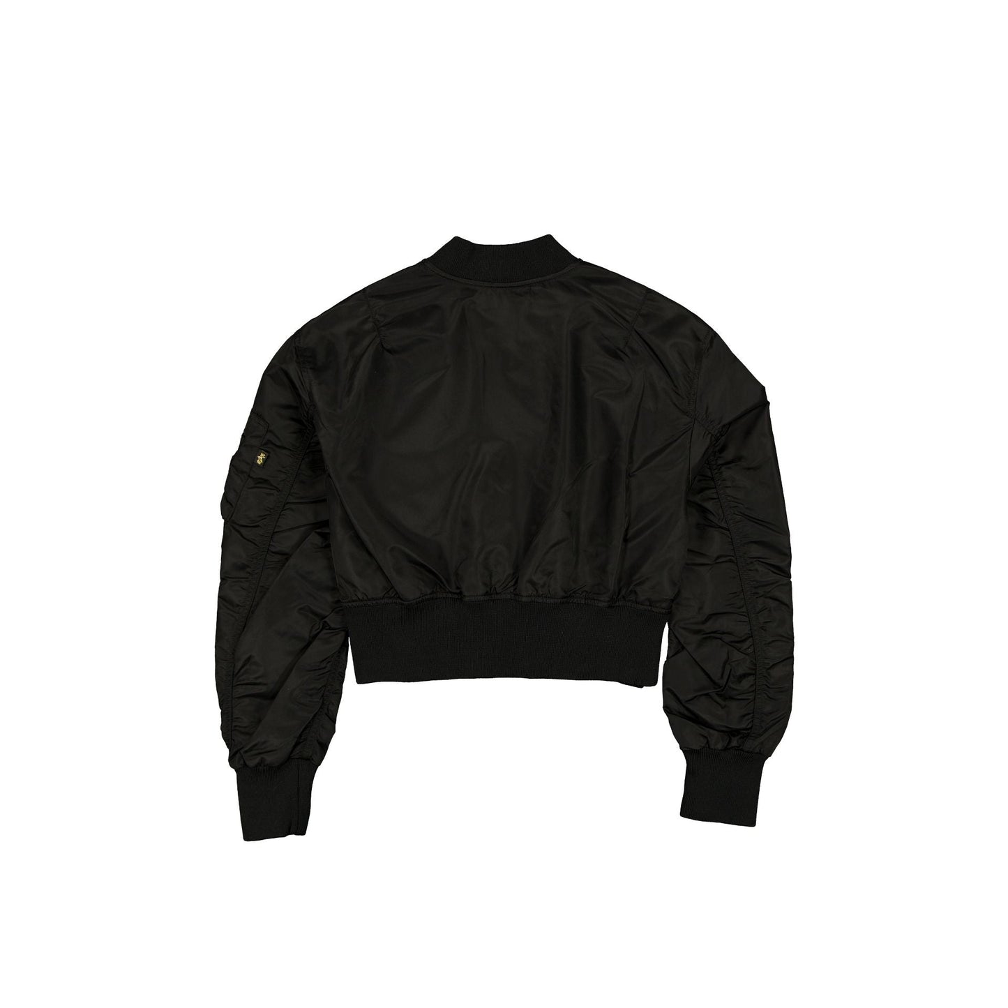 Alpha Industries x Seattle Mariners Black and Gold Women's Cropped L2-B Bomber Jacket
