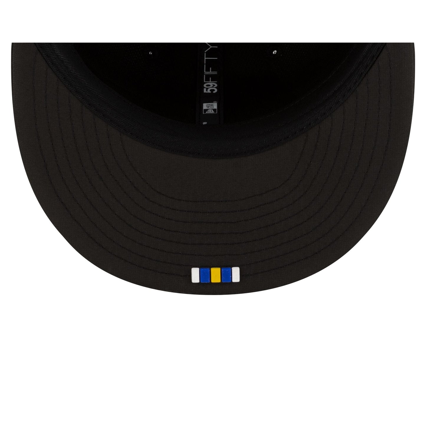 Los Angeles Rams 2025 Sideline Hot Weather Black 59FIFTY Fitted Hat