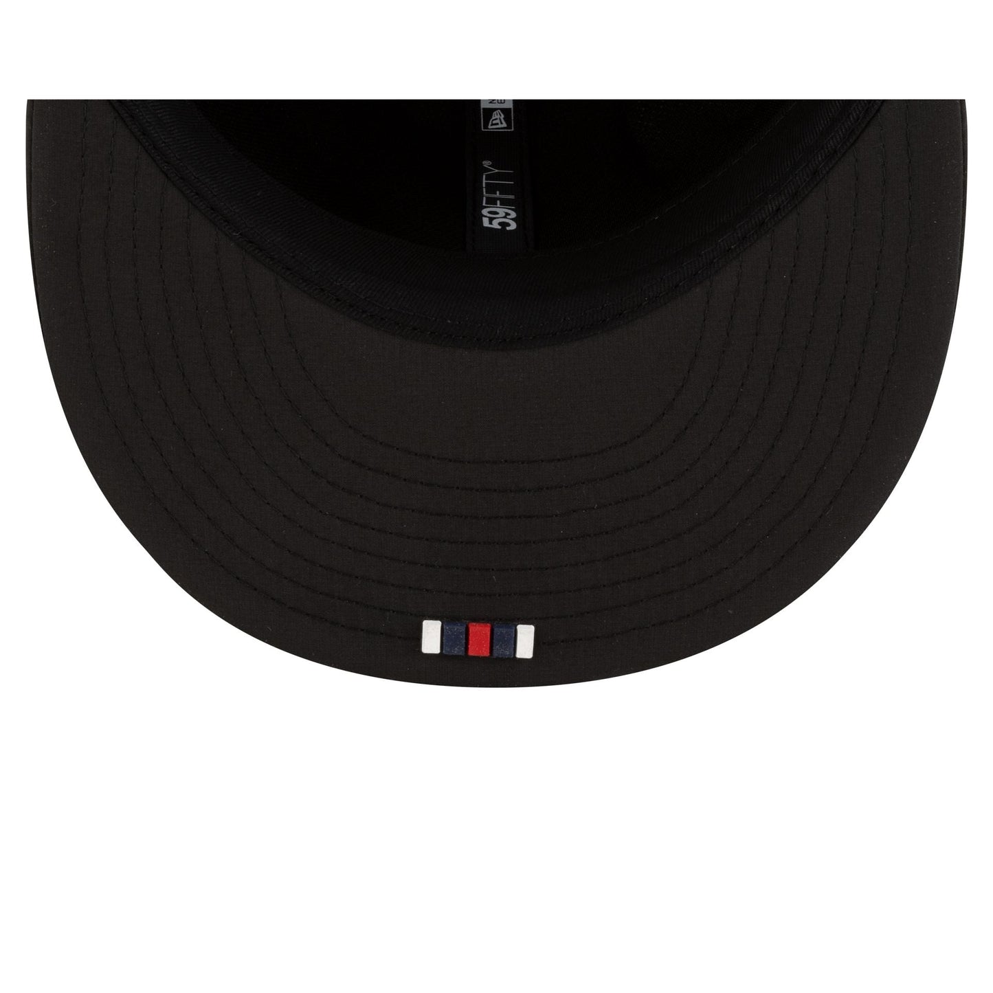 New England Patriots 2025 Sideline Hot Weather Black 59FIFTY Fitted Hat