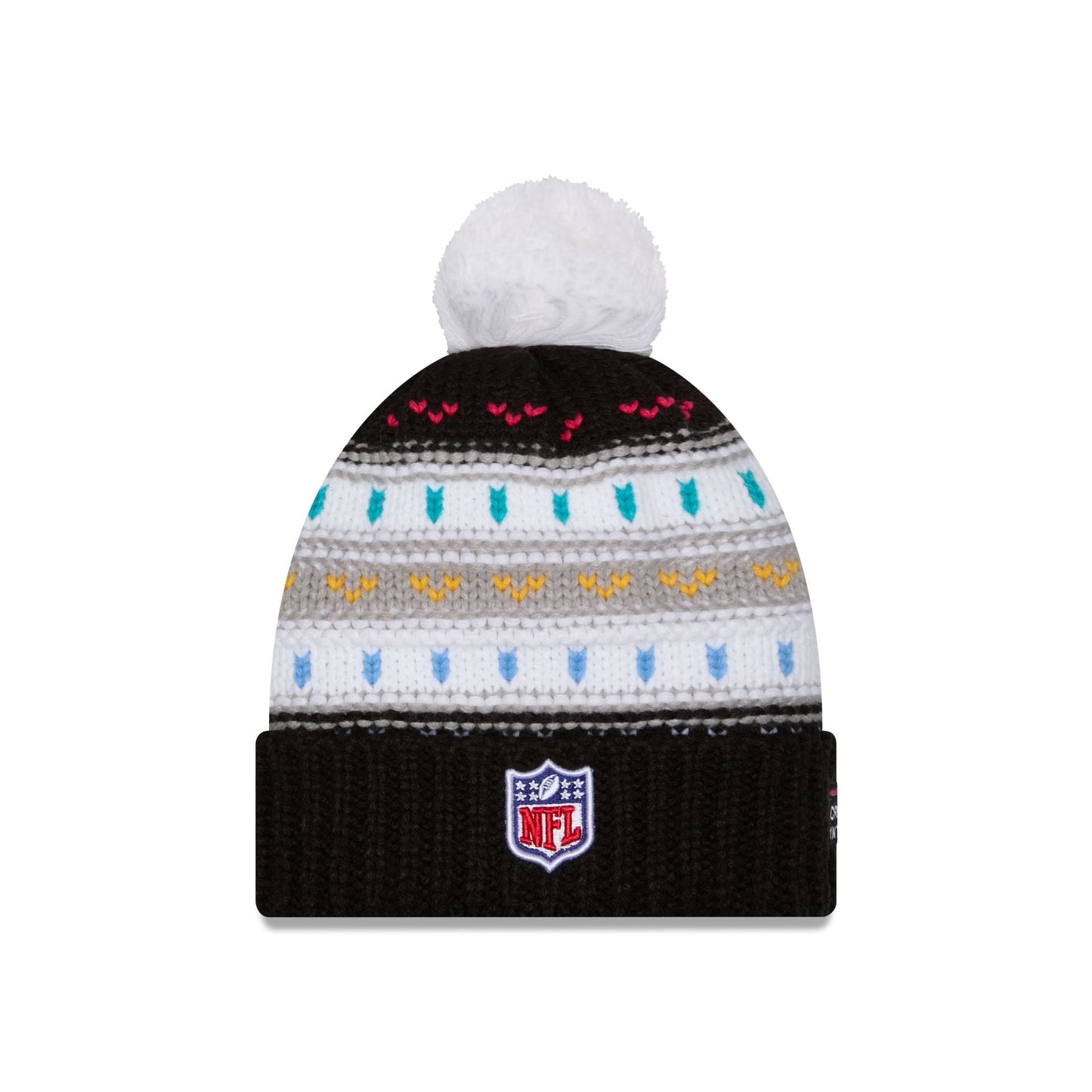 New York Giants 2025 Crucial Catch Women's Pom Knit Hat