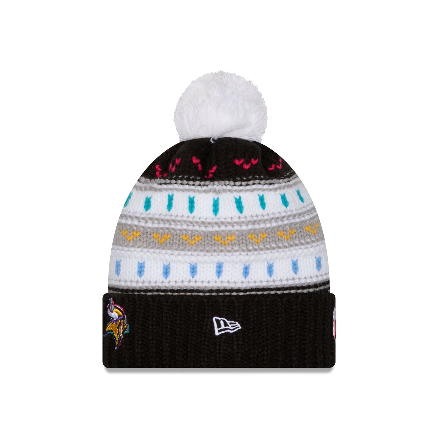 Minnesota Vikings 2025 Crucial Catch Women's Pom Knit Hat