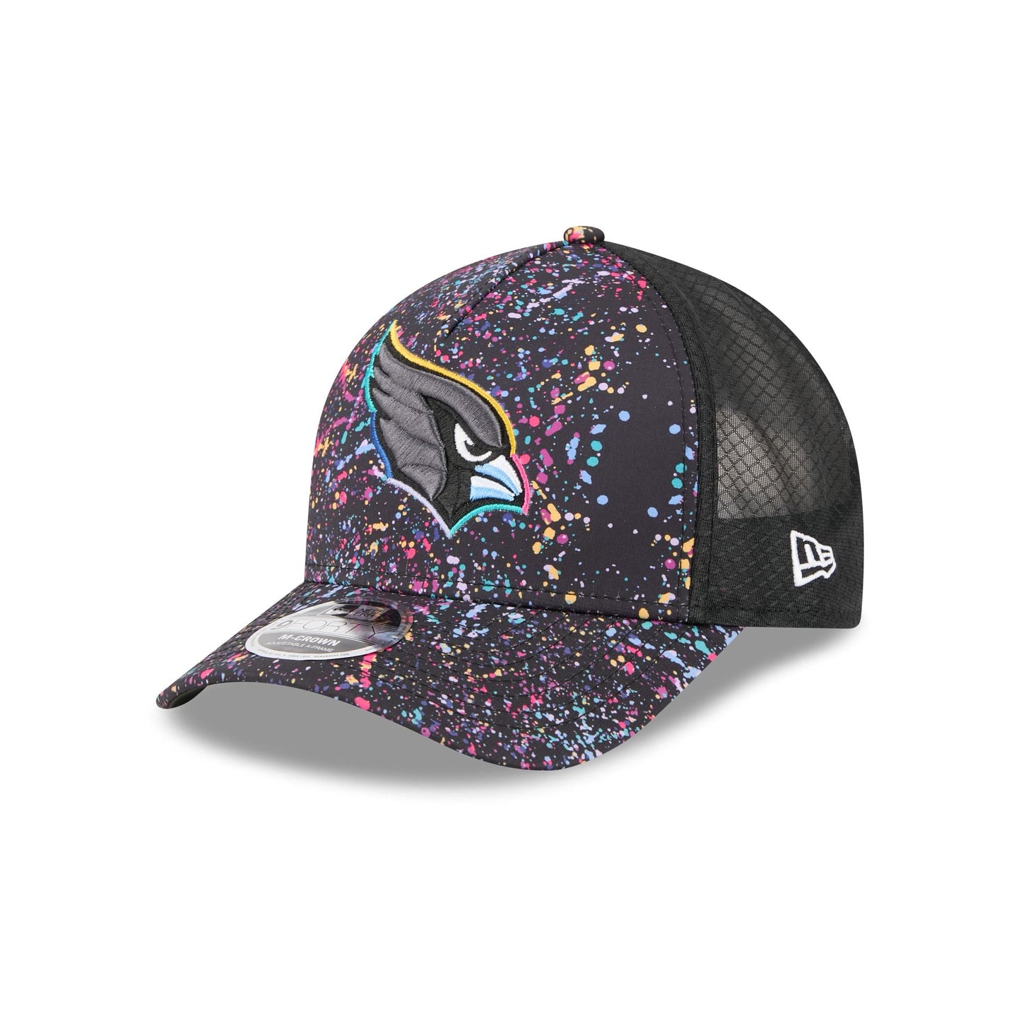 Arizona Cardinals 2025 Crucial Catch 9FORTY M-Crown A-Frame Trucker Hat
