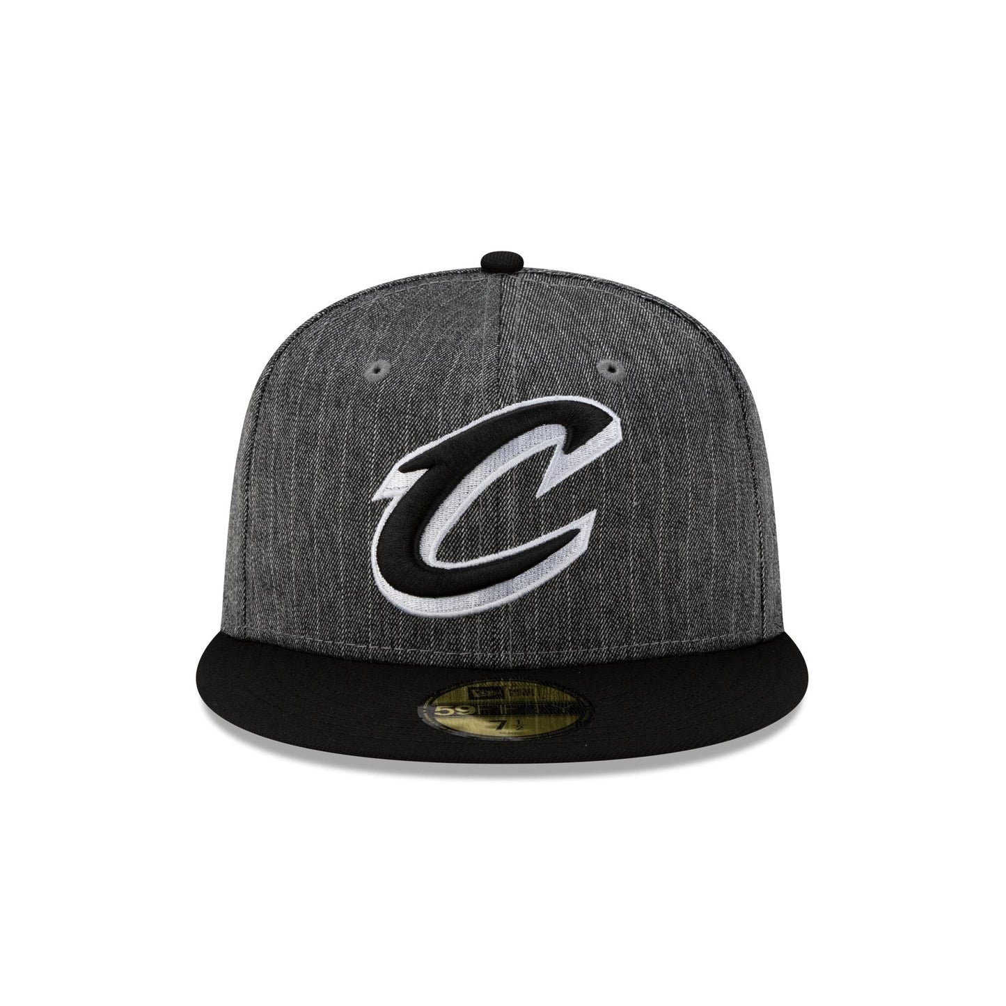 Just Caps Black Pinstripe Cleveland Cavaliers 59FIFTY Fitted Hat
