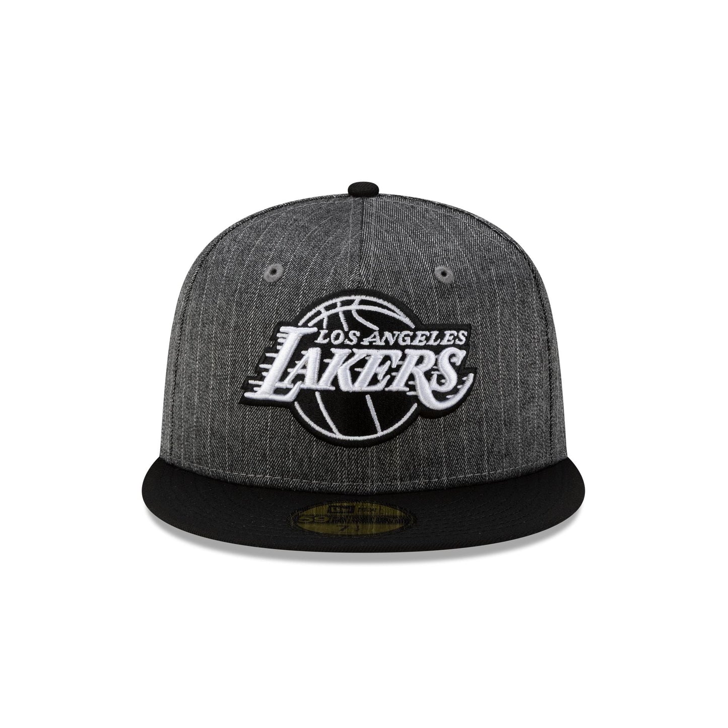 Just Caps Black Pinstripe Los Angeles Lakers 59FIFTY Fitted Hat
