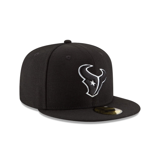 Houston Texans Black & White 59FIFTY Fitted Hat
