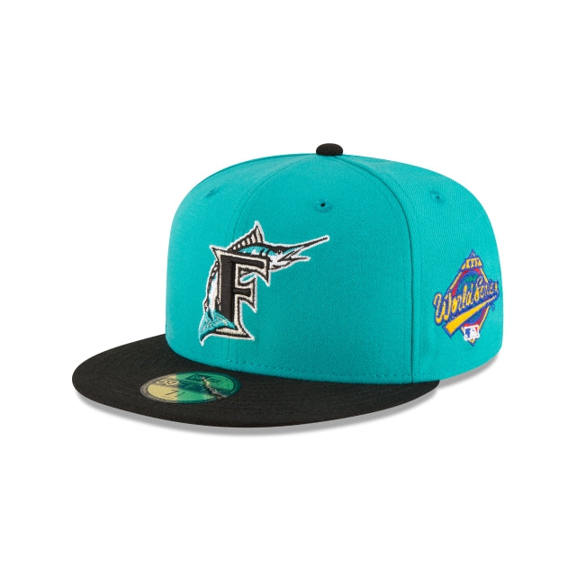 Florida Marlins World Series Teal Wool 59FIFTY Fitted Hat