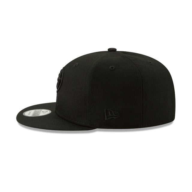 Green Bay Packers Basic Black On Black 9FIFTY Snapback Hat