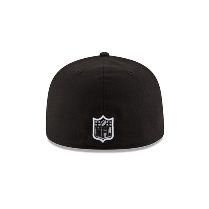 Detroit Lions Black & White 59FIFTY Fitted Hat
