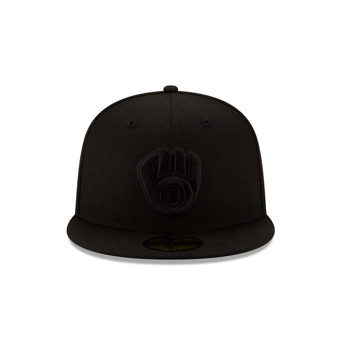 Milwaukee Brewers Black on Black 59FIFTY Fitted Hat