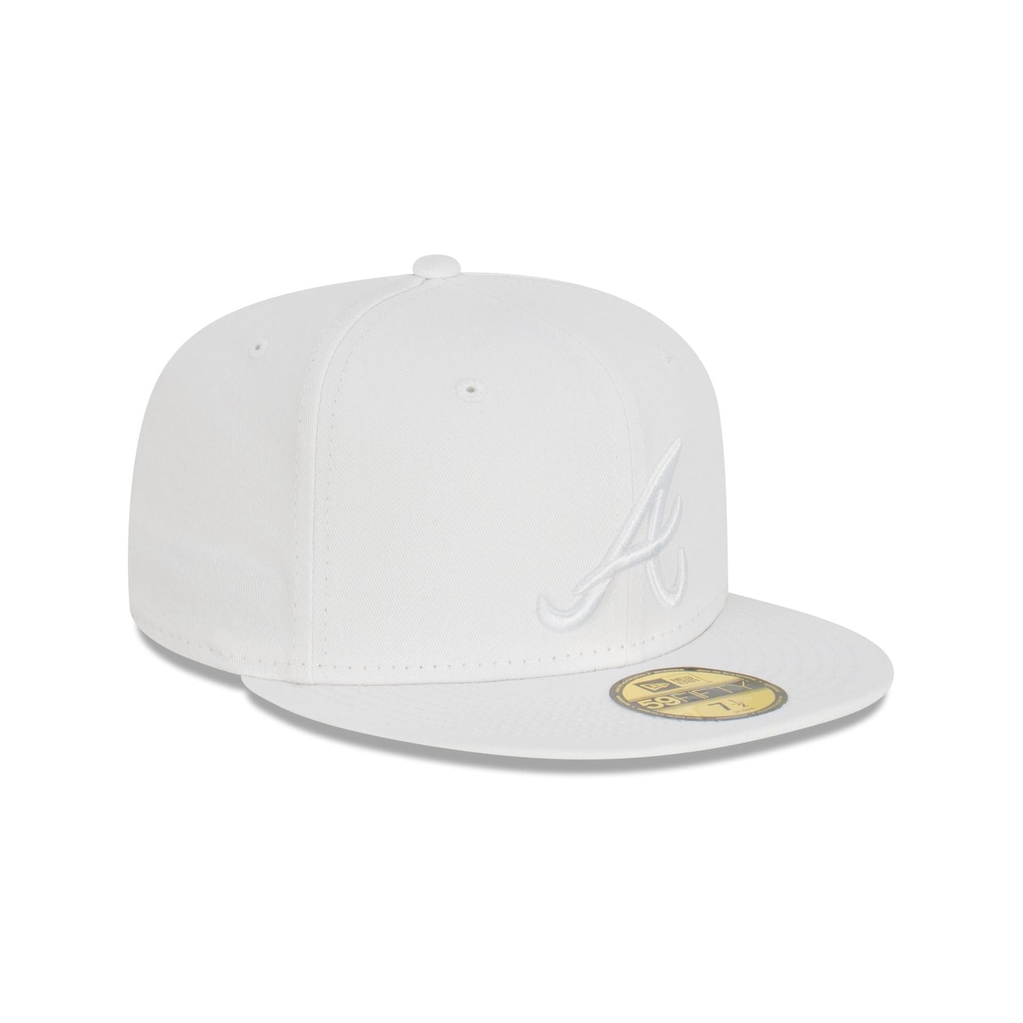 Atlanta Braves Basic White 59FIFTY Fitted Hat