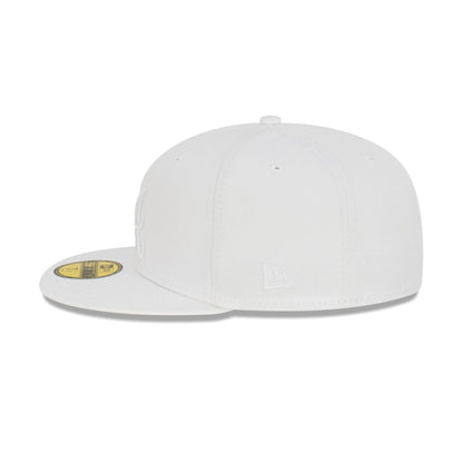 Atlanta Braves Basic White 59FIFTY Fitted Hat