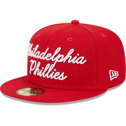 New Era Philadelphia Phillies Fairway Script 2023 59FIFTY Fitted Hat