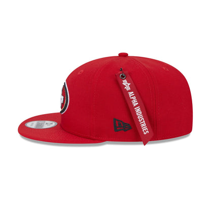 Alpha Industries x San Francisco 49ers Red 9FIFTY Snapback Hat