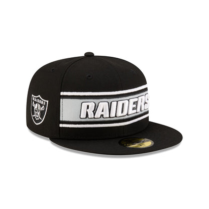 Las Vegas Raiders 2024 Sideline Black 59FIFTY Fitted Hat