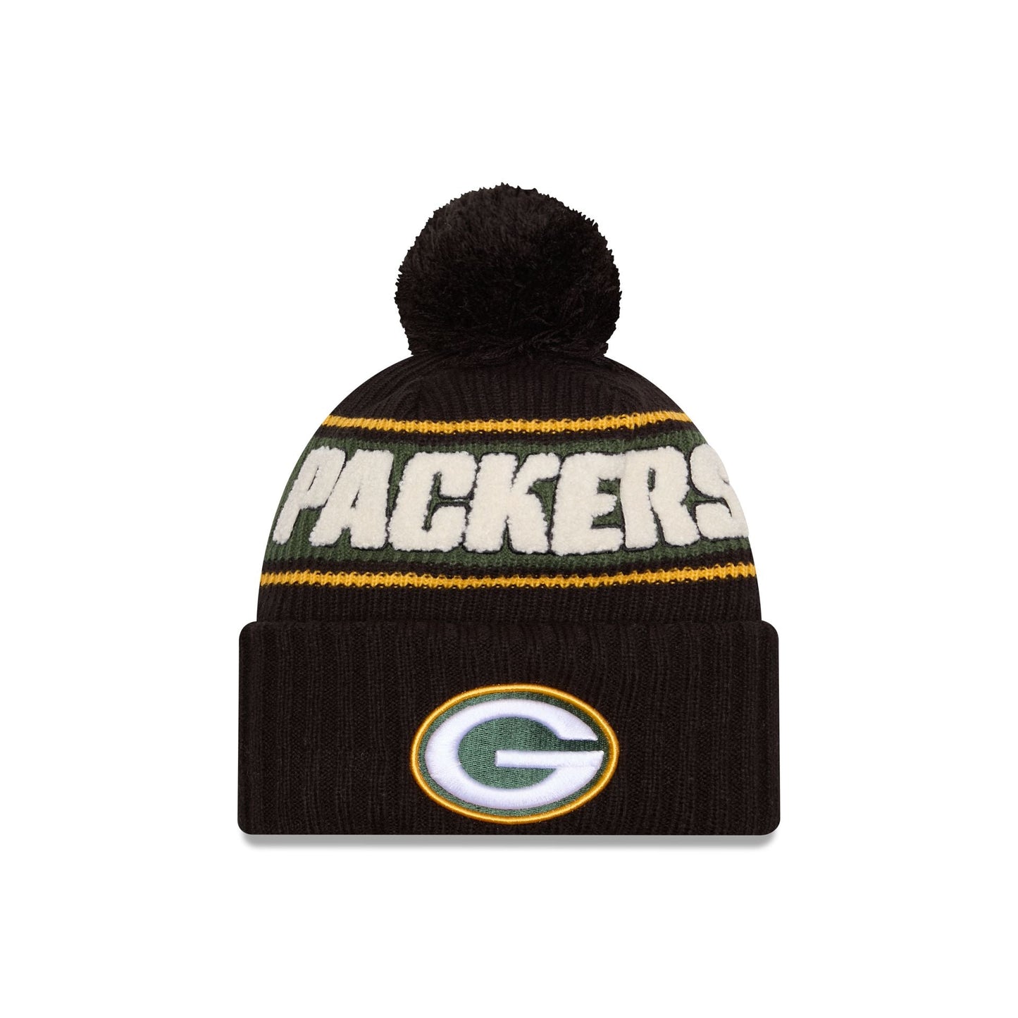 Green Bay Packers 2024 Cold Weather Black Pom Knit Hat