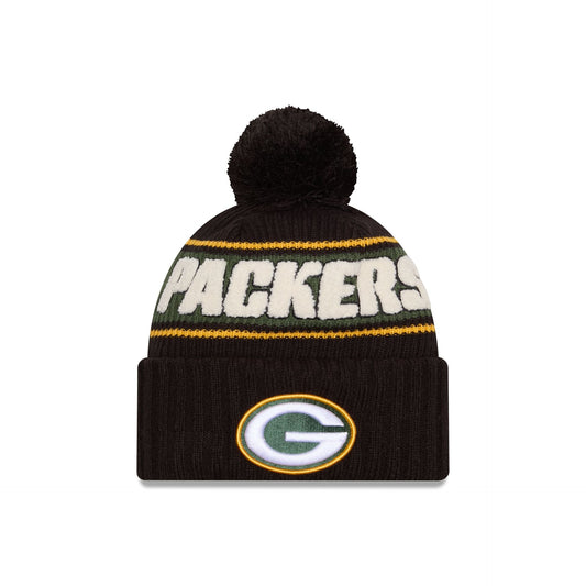 Green Bay Packers 2024 Cold Weather Black Pom Knit Hat