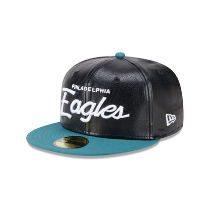 Philadelphia Eagles Faux Leather Crown 59FIFTY Fitted Hat