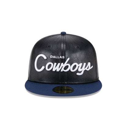 Dallas Cowboys Faux Leather Crown 59FIFTY Fitted Hat