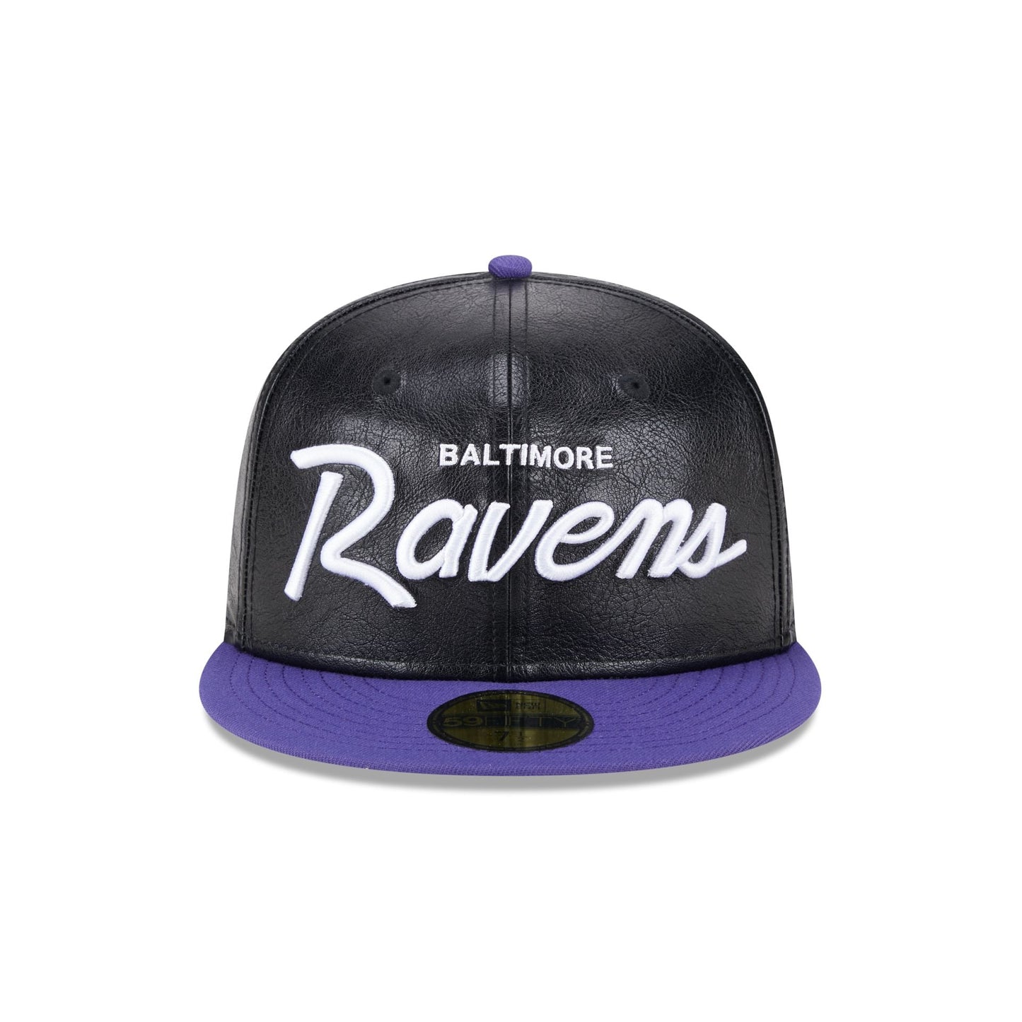 Baltimore Ravens Faux Leather Crown 59FIFTY Fitted Hat