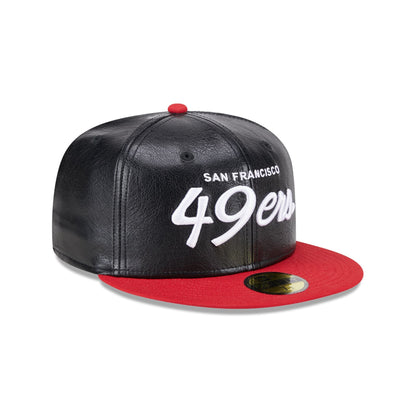 San Francisco 49ers Faux Leather Crown 59FIFTY Fitted Hat