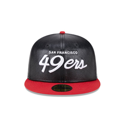 San Francisco 49ers Faux Leather Crown 59FIFTY Fitted Hat