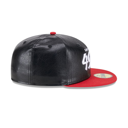 San Francisco 49ers Faux Leather Crown 59FIFTY Fitted Hat