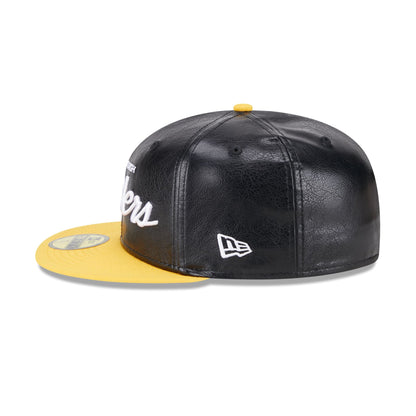 Pittsburgh Steelers Faux Leather Crown 59FIFTY Fitted Hat