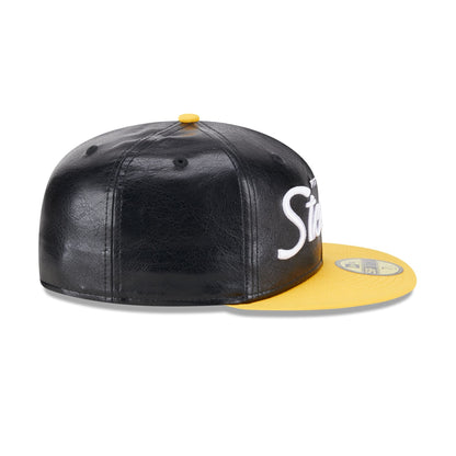 Pittsburgh Steelers Faux Leather Crown 59FIFTY Fitted Hat