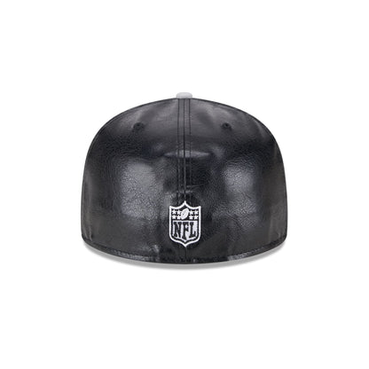 Las Vegas Raiders Faux Leather Crown 59FIFTY Fitted Hat
