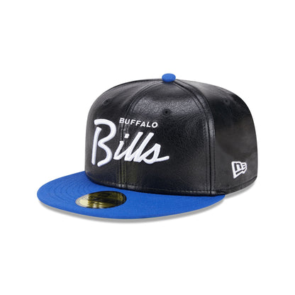 Buffalo Bills Faux Leather Crown 59FIFTY Fitted Hat