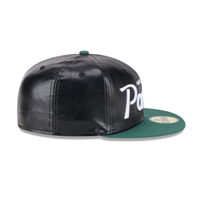 Green Bay Packers Faux Leather Crown 59FIFTY Fitted Hat