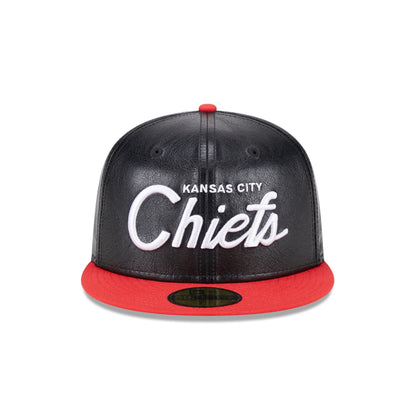 Kansas City Chiefs Faux Leather Crown 59FIFTY Fitted Hat