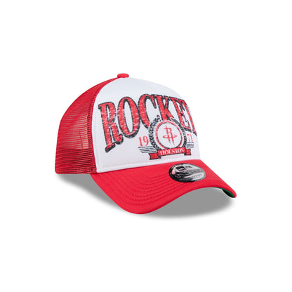 Houston Rockets Distressed 9FORTY A-Frame Trucker Hat