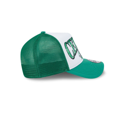 Boston Celtics Distressed 9FORTY A-Frame Trucker Hat