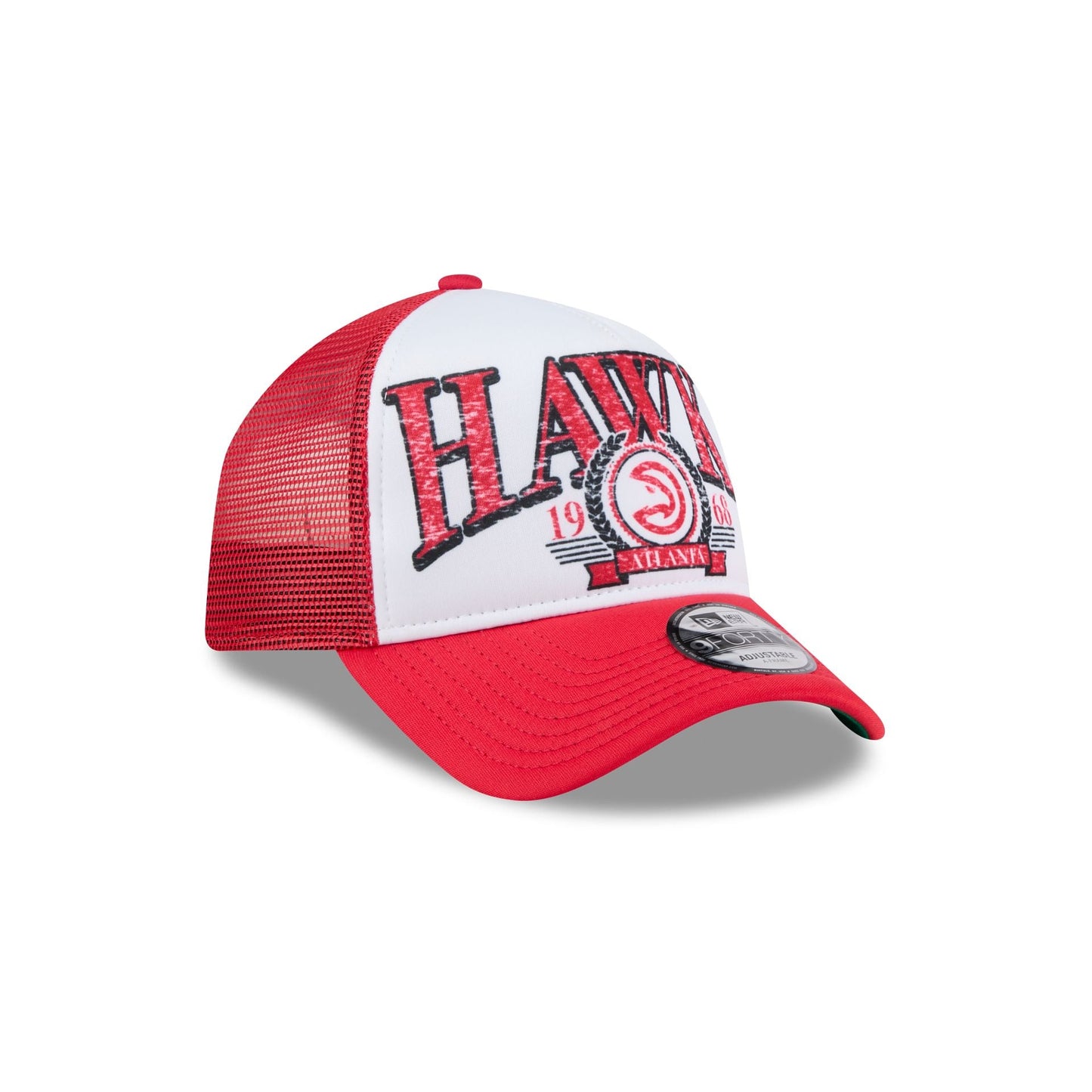 Atlanta Hawks Distressed 9FORTY A-Frame Trucker Hat