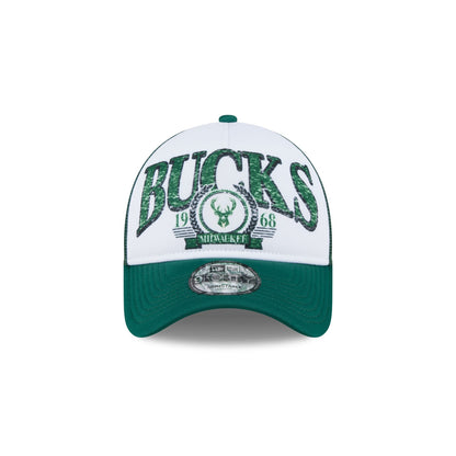 Milwaukee Bucks Distressed 9FORTY A-Frame Trucker Hat