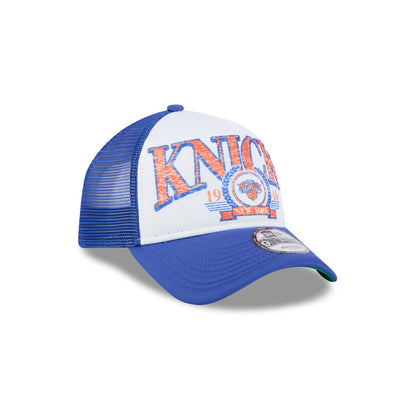 New York Knicks Distressed 9FORTY A-Frame Trucker Hat