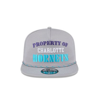 Charlotte Hornets Vintage Gray Rope Golfer Hat
