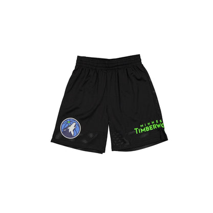 Minnesota Timberwolves Mesh Black Shorts