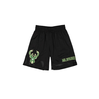 Milwaukee Bucks Mesh Black Shorts