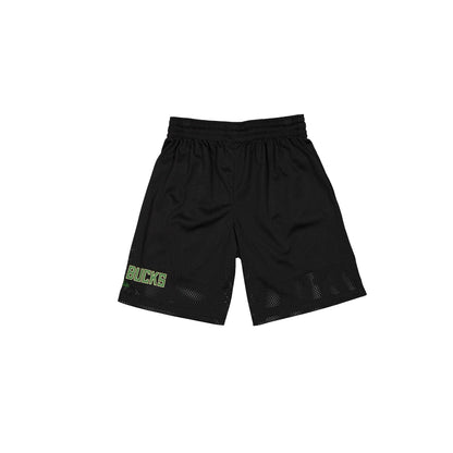 Milwaukee Bucks Mesh Black Shorts