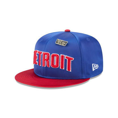 Detroit Pistons Satin Pin 9FIFTY Snapback Hat