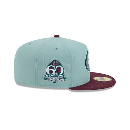 San Francisco 49ers Beach Kiss Blue 59FIFTY A-Frame Fitted Hat