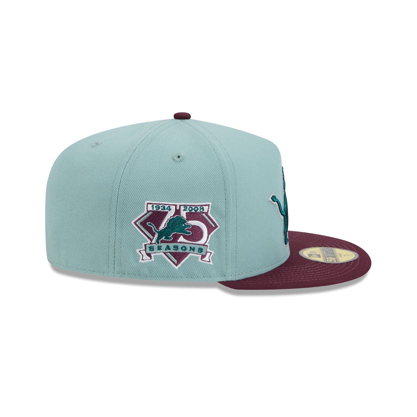 Detroit Lions Beach Kiss Blue 59FIFTY A-Frame Fitted Hat