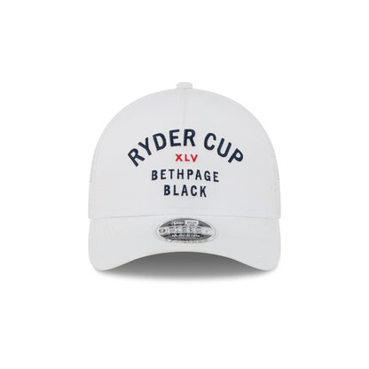 2025 Ryder Cup Minimalist White 9FORTY M-Crown A-Frame Trucker Hat