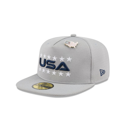 2025 Ryder Cup Team USA Gray 59FIFTY A-Frame Fitted Hat