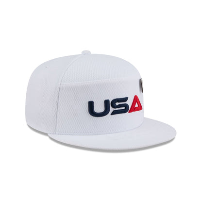 2025 Ryder Cup Team USA White Split Panel 9FIFTY Snapback Hat